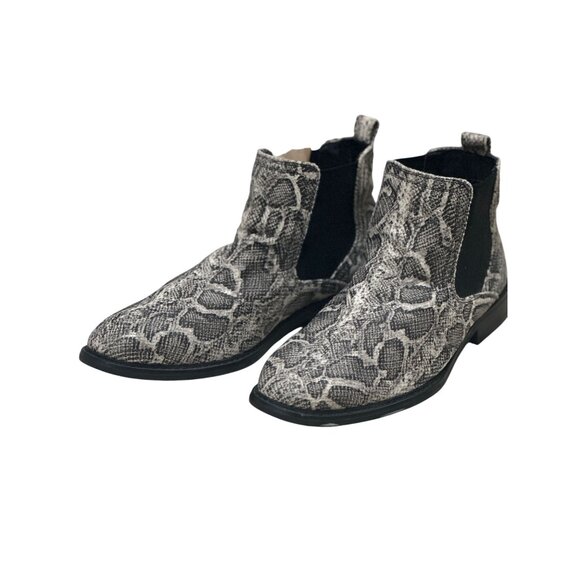 Mens Steve Madden Snakeskin Ankle Boots. Size 9. Elastic sides